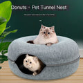 Lit pour Chat en Tissu Feutre Chaud avec Tapis Anti-Griffure
