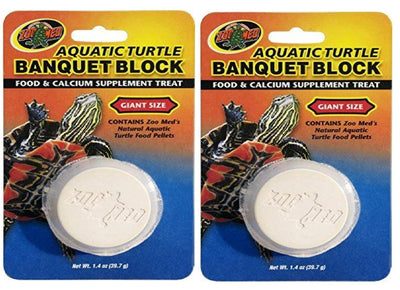 Bloc de Banquet pour Tortues Aquatiques Zoo Med, Pack de 2