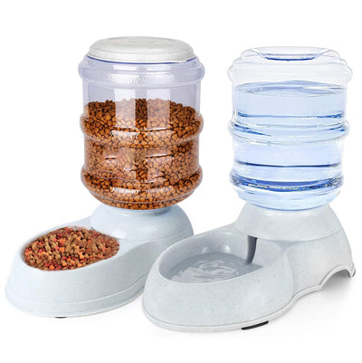 Ensemble Distributeur Automatique de Nourriture et d'Eau pour Grands Chiens, Réservoir de 3 Gallons, avec Bol pour Nourriture